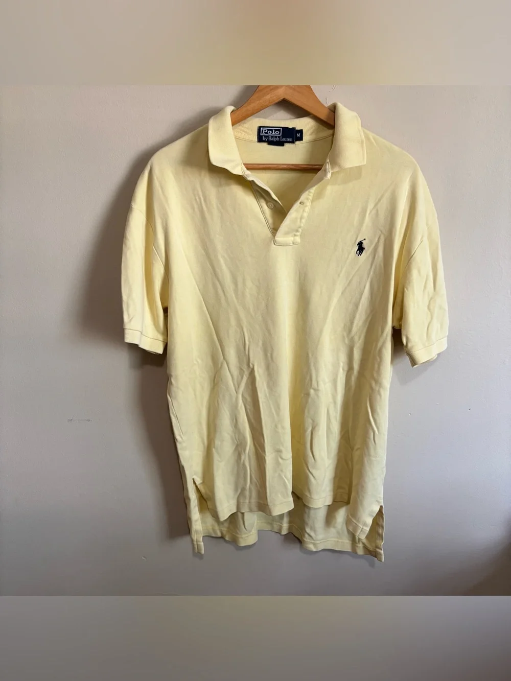 Vintage Polo Ralph Lauren Sunny Yellow Pony Polo Shirt Men’s M Preppy